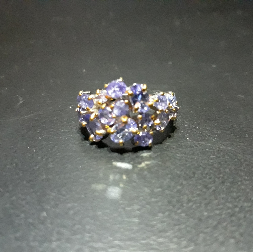 Tanzanite Cluster Ring C10